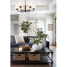 Abbey Iron & Glass 6 Light Pendant